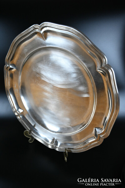 Huge antique silver bowl and tray