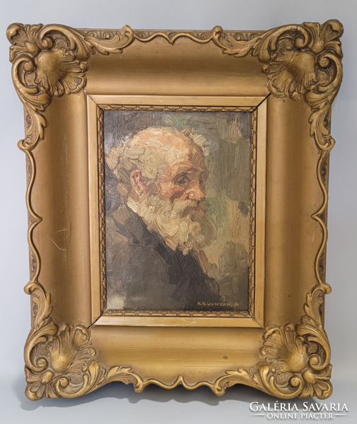 Károly Krusnyák (1889-1960); old man portrait