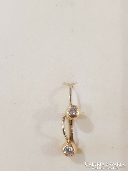 14.Cr. Gold earrings. Button socket