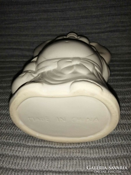 Porcelán nevető buddha figura 19 cm (1)