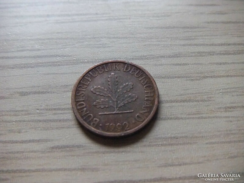 1 Pfennig 1992 ( f ) Germany