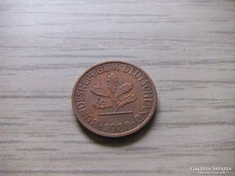 1 Pfennig 1980 ( j ) Germany