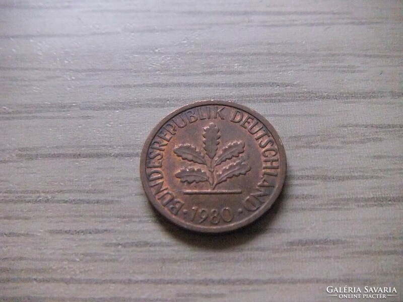 1 Pfennig 1980 ( f ) Germany
