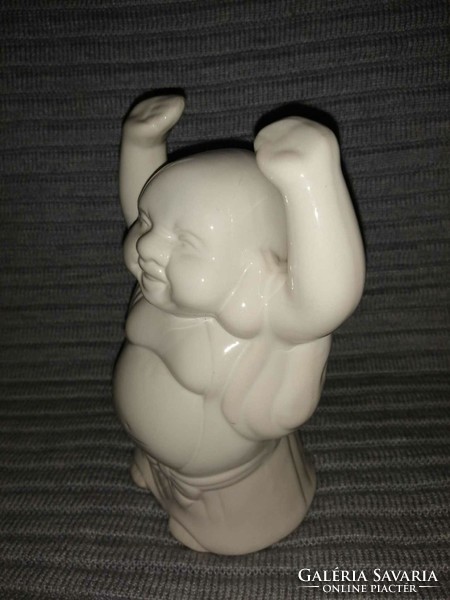 Porcelán nevető buddha figura 19 cm (2)