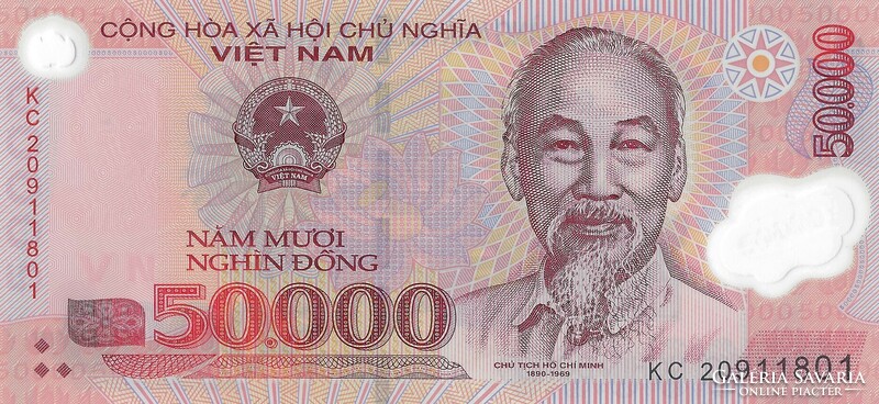 Vietnám 50 000 dong, 2020, UNC bankjegy