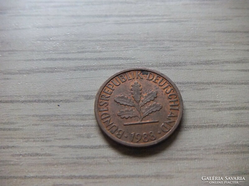 1 Pfennig 1988 ( f ) Germany