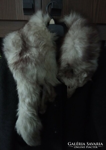 Fur stole silver fox fur fur collar stole scarf full fox fur
