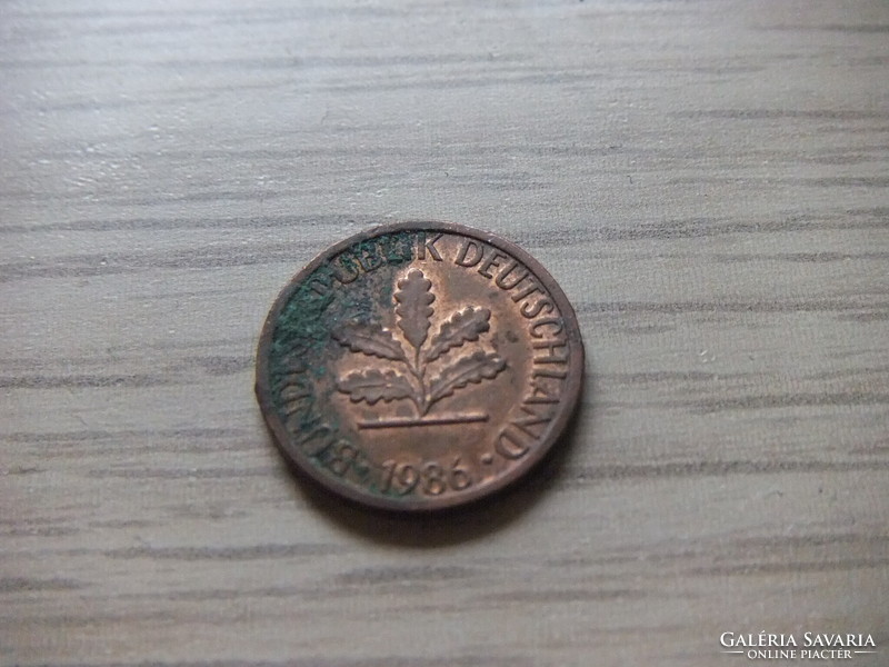 1 Pfennig 1986 ( f ) Germany