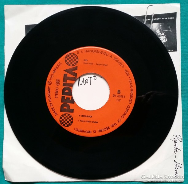 V' moto-rock - candles - 45 rpm, single, vinyl, 1981