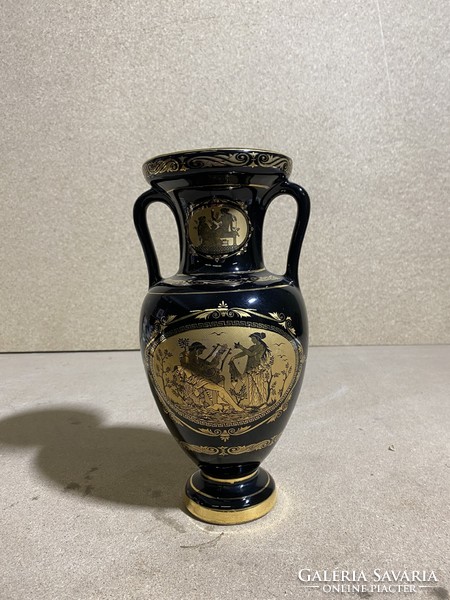 Greek amphora, old, thickly gilded beauty, height 2 x 14 cm.2219