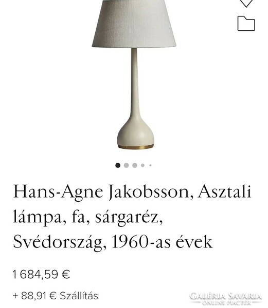 Hans Agne Jakobsson asztali lámpa ALKUDHATÓ vintage design