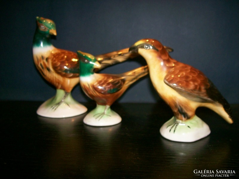 3 pcs ceramic bird figurine.