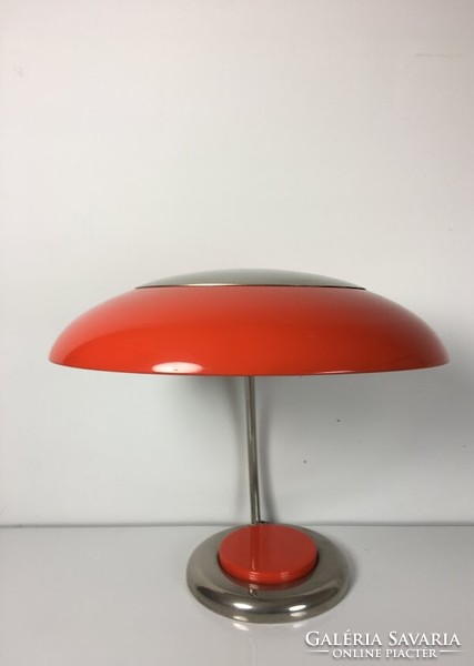 Vintage / retro German design chrome / orange table lamp, 1970's ( veb narva ) - 51130