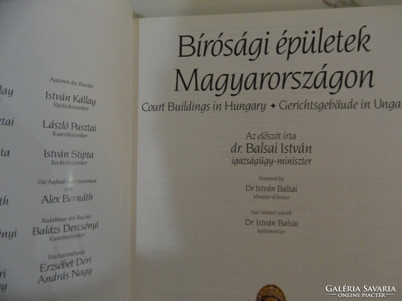 Dr. Balsai István: Bírósági épületek Magyarországon