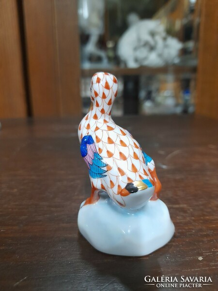 Herend scaly duck porcelain figurine. 6.5 Cm.