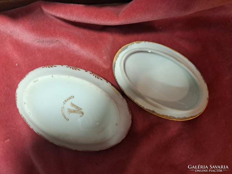 Francia Limoges porcelán bonbonier