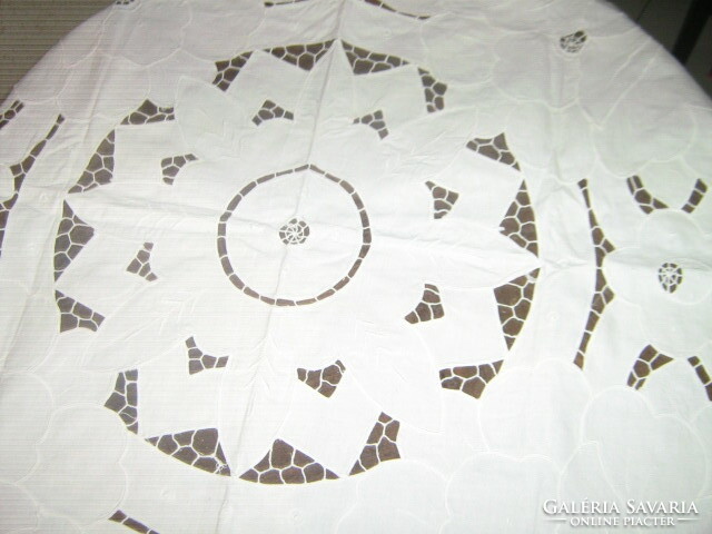 Beautiful white rosette floral tablecloth