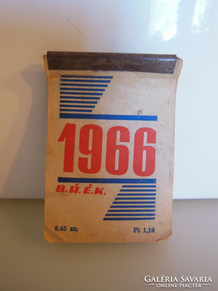 Calendar - recipes - 1966 - 8.5 x 6 cm - perfect