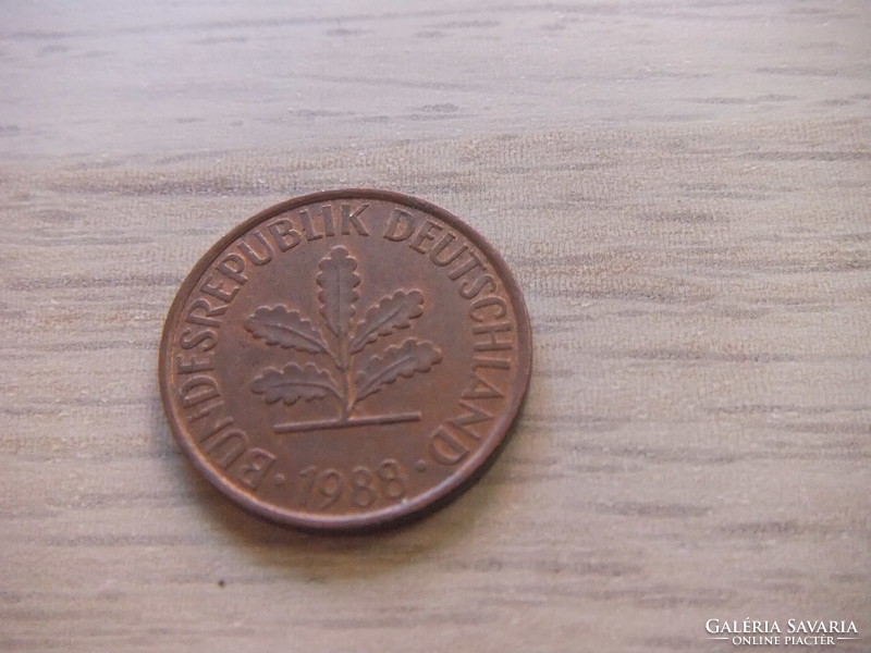 2   Pfennig   1988   (  D  )  Németország