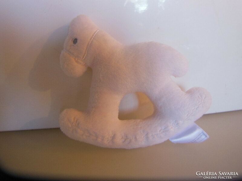 Toy - rattle - plush - 14 x 13 x 4 cm - rocking horse - quality - Austrian - flawless
