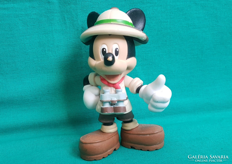 Disney Mickey Mouse - Safari - Miki egér a felfedező PVC figura  - jelzett - Mérete: 8.5cm.