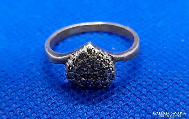 Vintage markazitos ezüst gyűrű