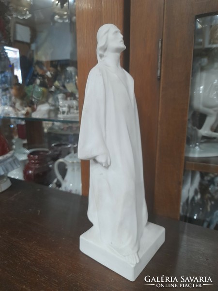 Oh Herend Croatian John Biscuits Jesus porcelain statue. 28.5 Cm.