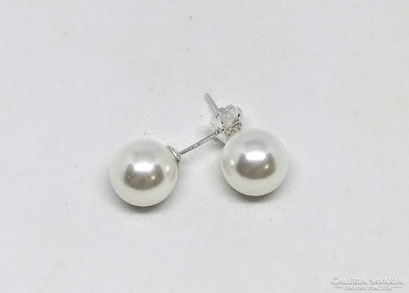 South Sea pearl earrings in 6 different colors, 10-11 mm, with silver-plated fittings