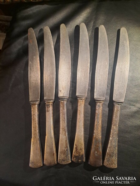 Antique silver Pest knives with Solingen stainless steel blade
