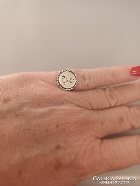 Eladó régi ezüst kézműves gyűrű S925-ös jelzés for today felirat!