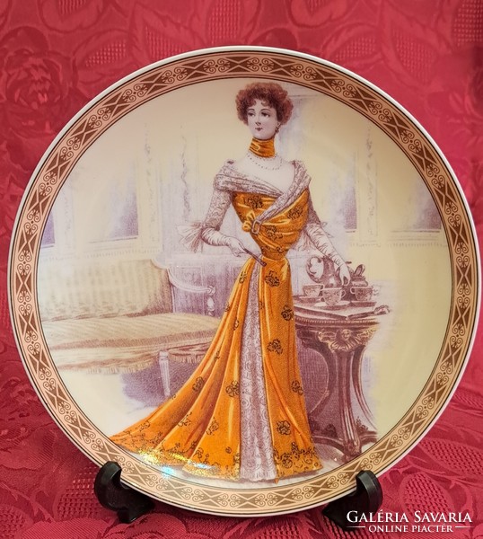 Ladies' porcelain decorative plate, gentleman's lady's wall plate 2 (l4456)