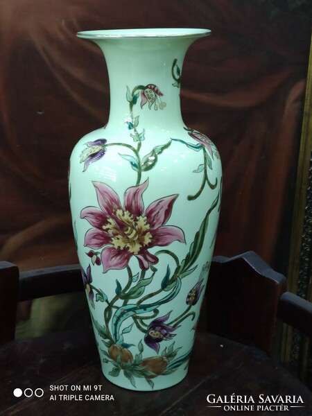Nagy méretű! 37cm Zsolnay váza