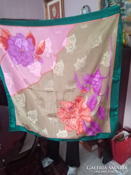 Colored rayon scarf -- approx. 84x85 cm