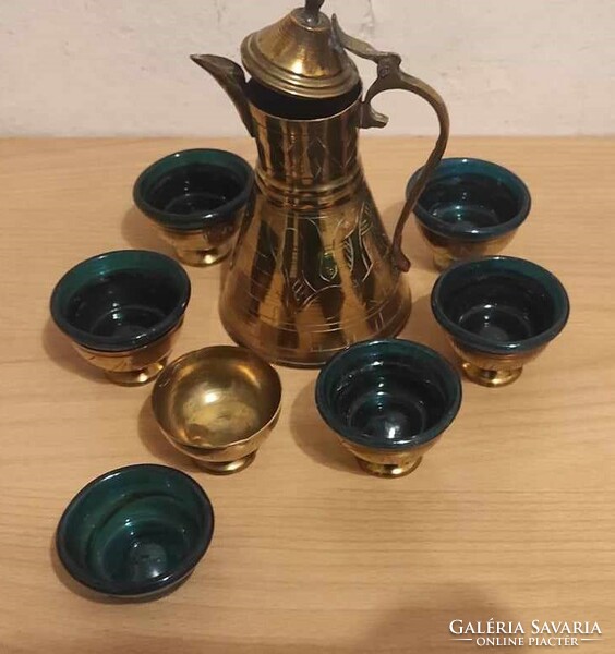 Egyiptomi kézműves kávéskészlet