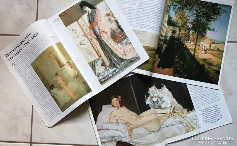 Híres festők - 4 darab - Manet, Pissarro, Courbet, Whistler