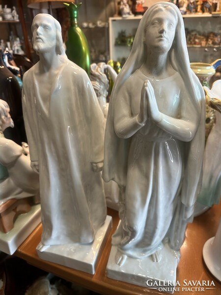 Herend porcelain saints.