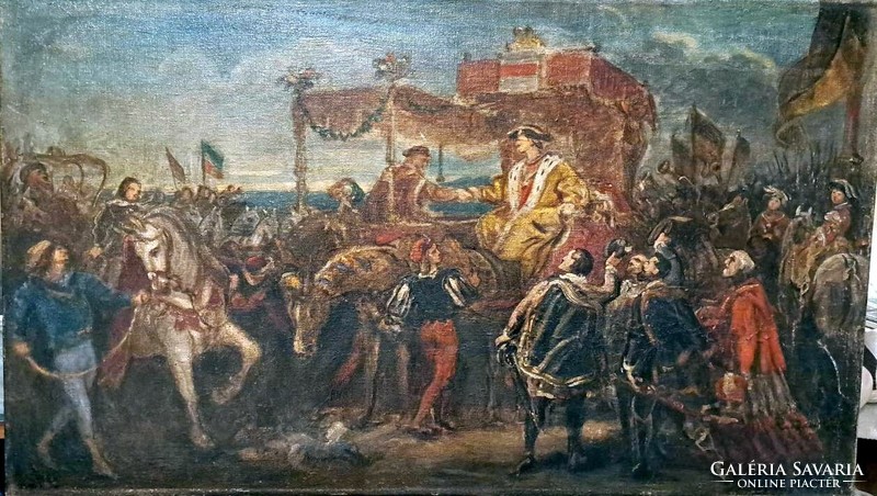 Antik festmény , Csata után.festmény.