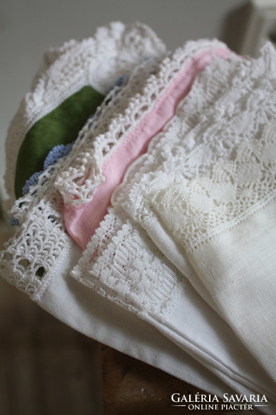 Csodás textil csipkés zsebkendő gyűjtemény 10db- szépségesek, hibátlanok