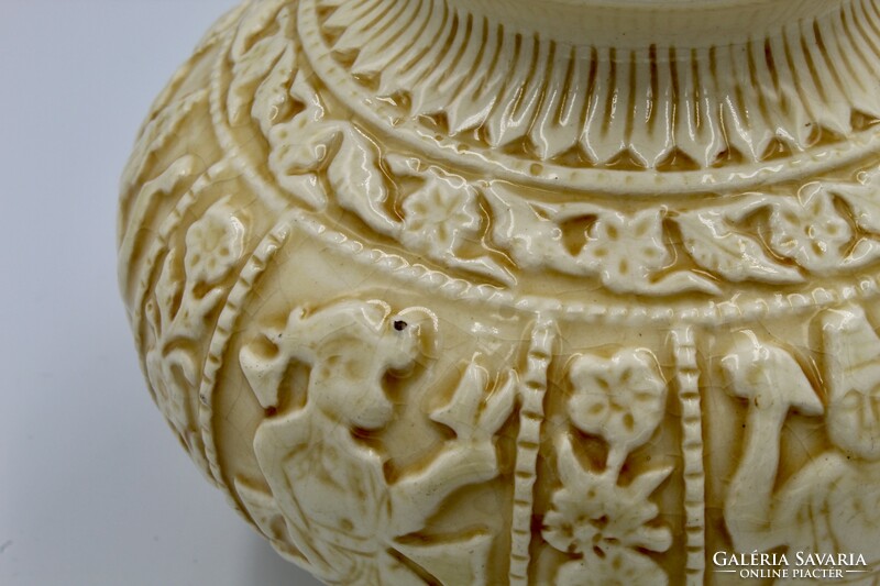 2 pieces of antique zsolnay from the old ivory series