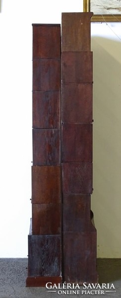 1Q158 Antik Lingel könyvszekrény pár 248 - 258 cm
