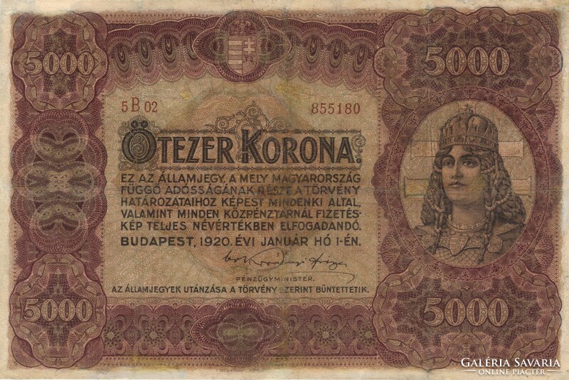 5000 korona 1920 restaurált 3.