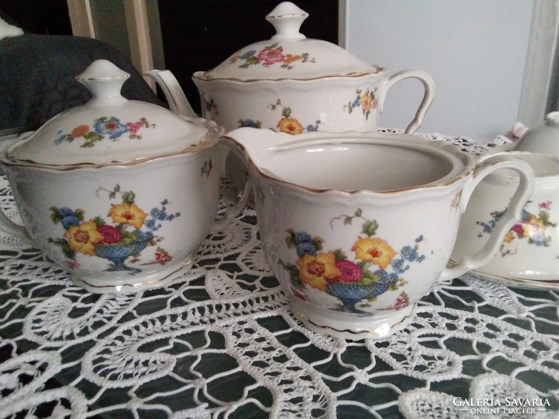 Epiag d. F. Deutschland rare flower basket tea set from wartime!