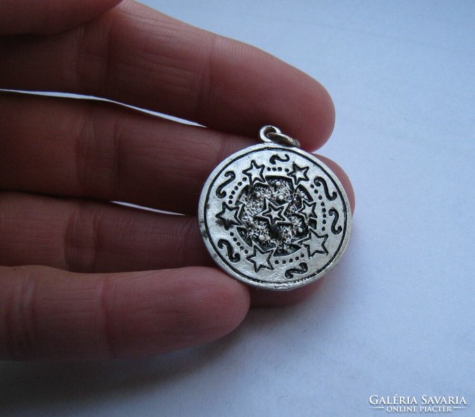 Silver magic pendant, wizard pendant, amulet, design jewelry