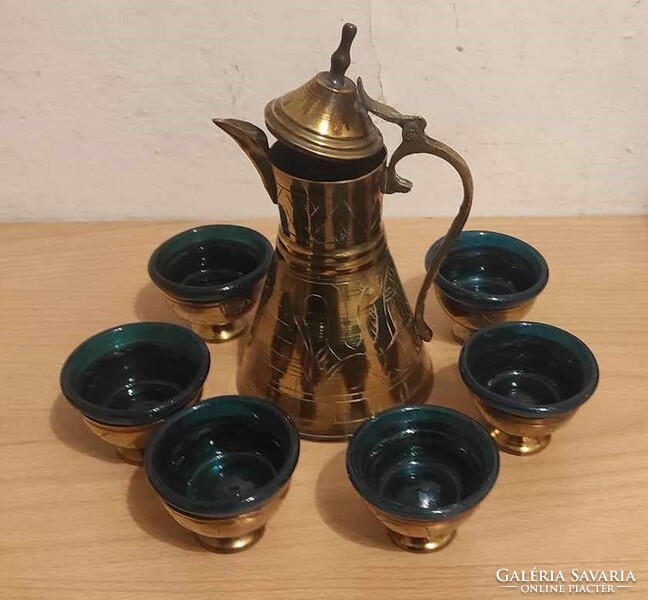 Egyiptomi kézműves kávéskészlet