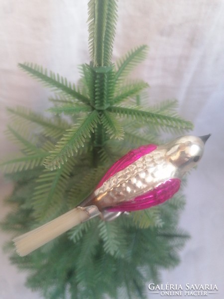 Glass Christmas tree decoration bird