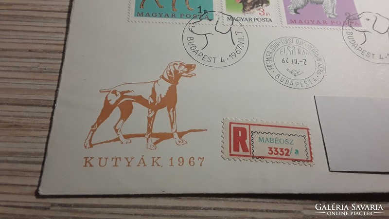 1967.Kutyák. Első napi boríték.