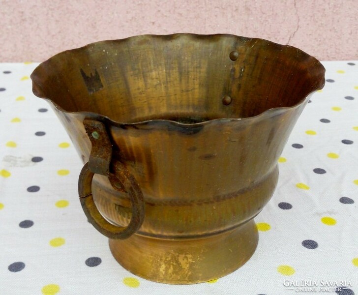 Hand-held flower pot with copper handicrafts from Germany