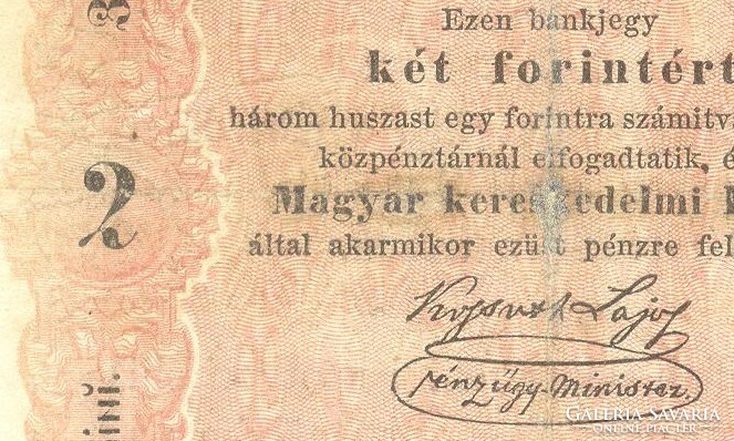 2 Two HUF 1848 Kossuth banknotes restored 1. 