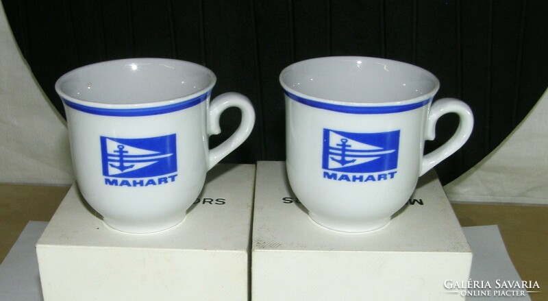 Mahart coffee cup - old i.o. Zsolnay porcelain - 2 pcs
