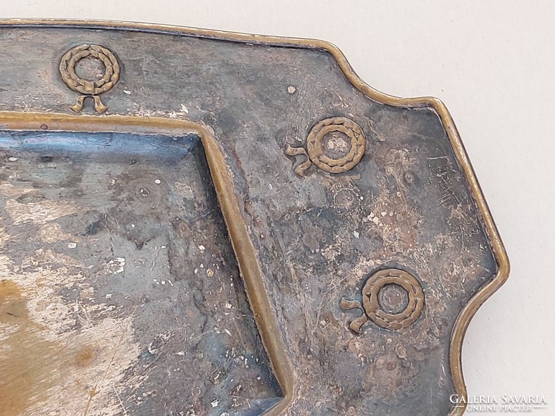 Old metal tray art nouveau offering 41 cm